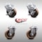 Service Caster 4 Inch SS High Temp Glass Filled Nylon Swivel Bolt Hole Caster Set with 2 Brakes SCC-SSBH20S414-GFNSHT-2-TLB-2 - alternate 7